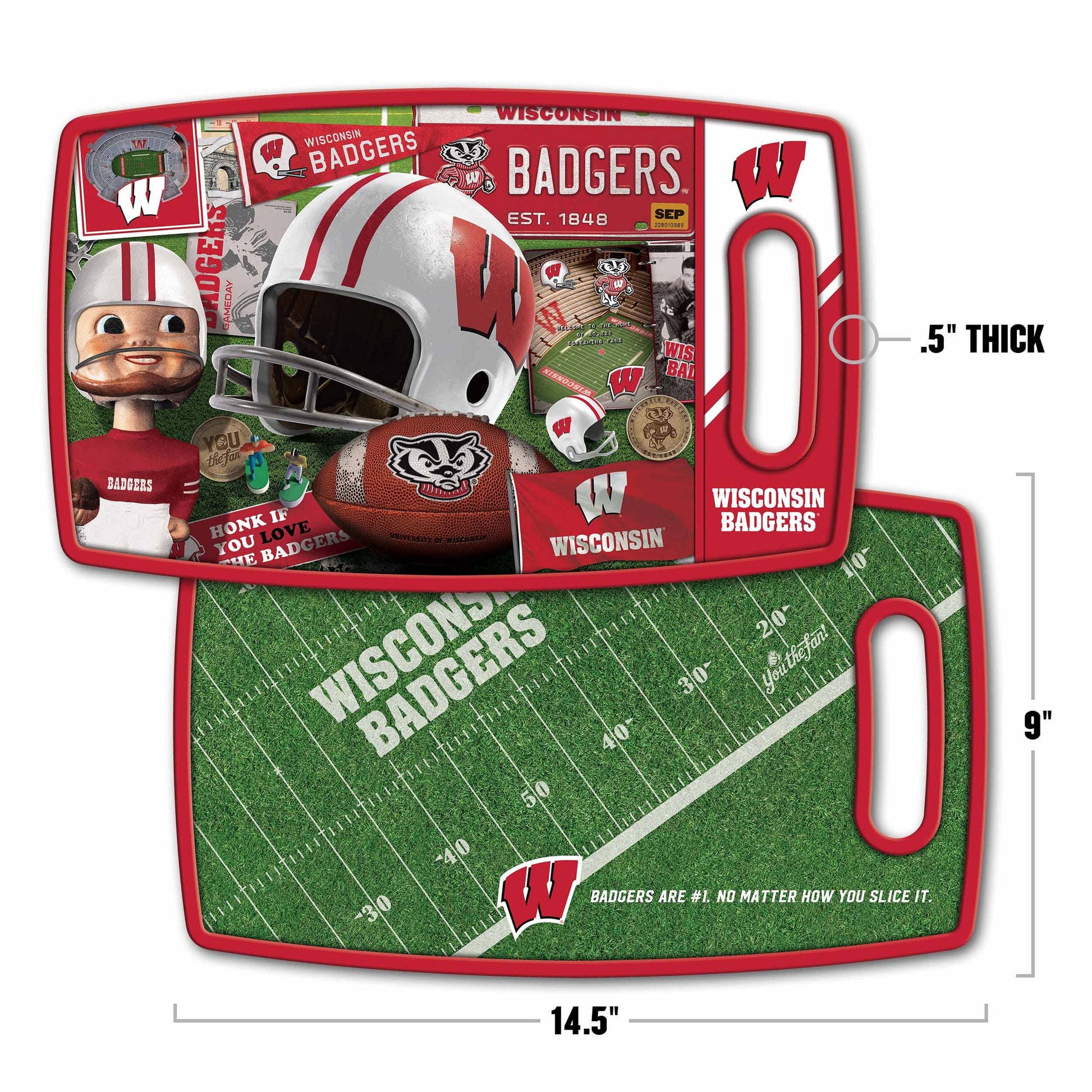 Wisconsin Badgers Retro Series Cutting Board Alt 1