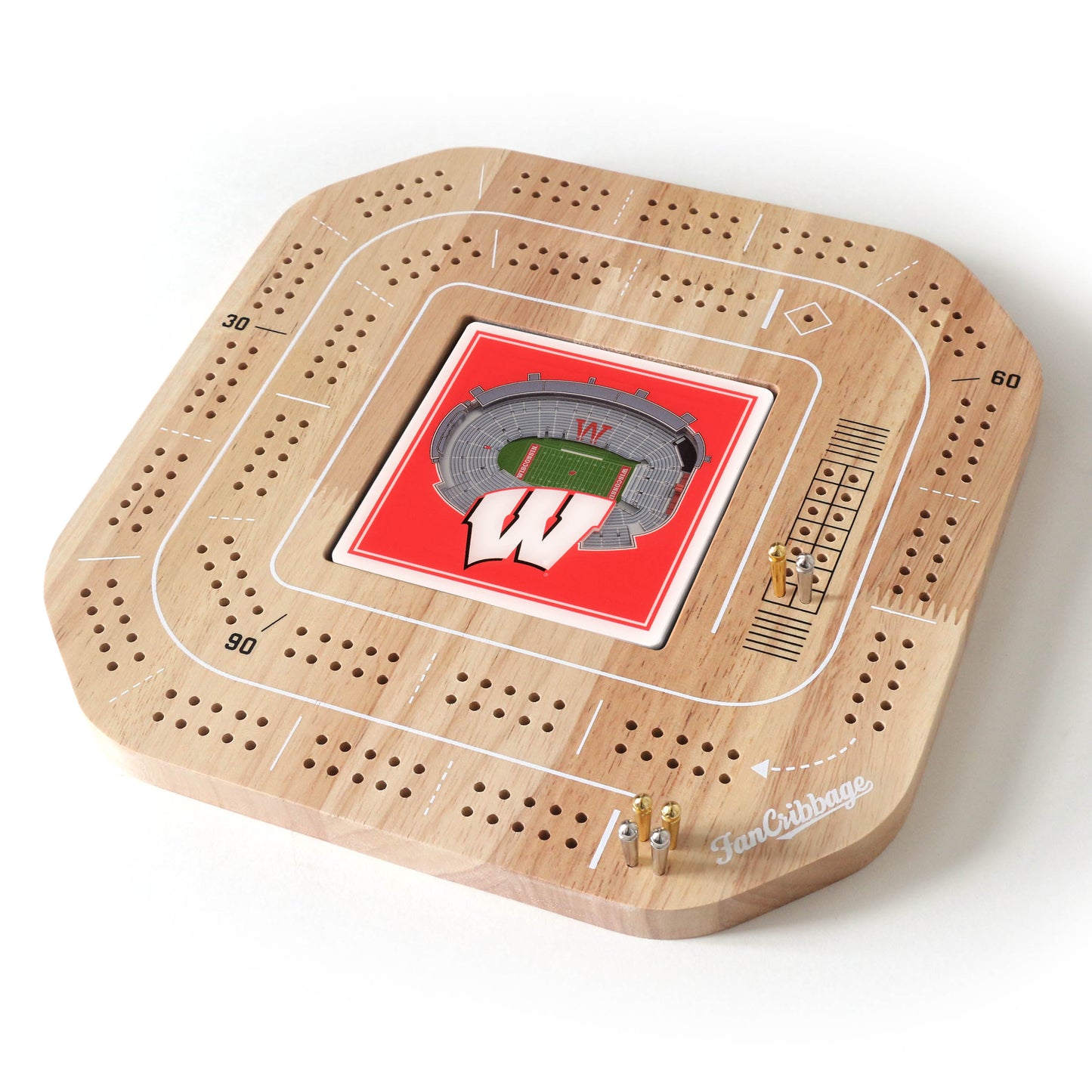 NCAA Wisconsin Badgers StadiumView Cribbage