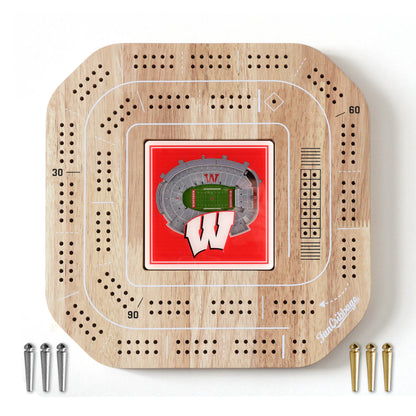 NCAA Wisconsin Badgers StadiumView Cribbage