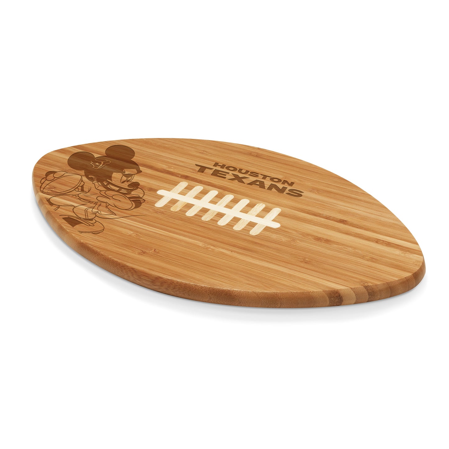 Houston Texans Mickey Mouse - Touchdown! Football Cutting Board & Serving Tray
