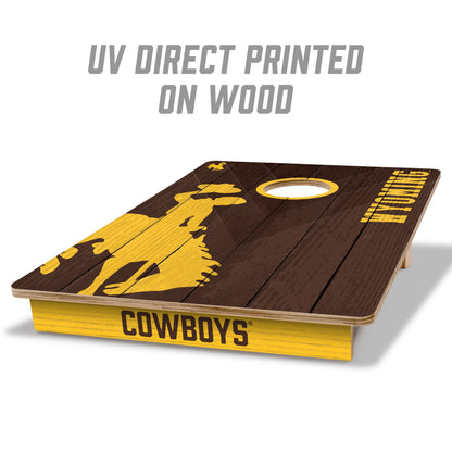 NCAA Wyoming Cowboys 2' X 3' All-Wood Cornhole Set - Alt 1