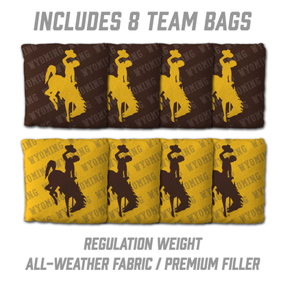 NCAA Wyoming Cowboys 2' X 3' All-Wood Cornhole Set - Alt 3