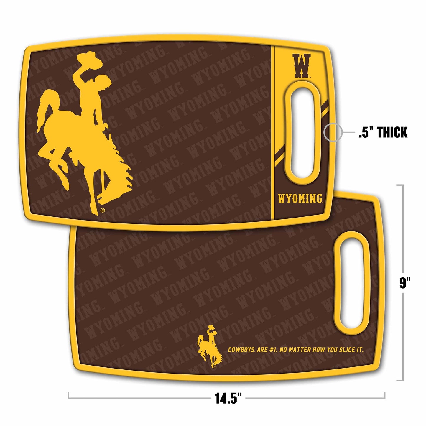 Wyoming Cowboys Logo Series Cutting Board Alt 1