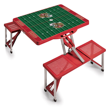 San Francisco 49ers - Picnic Table Portable Folding Table with Seats