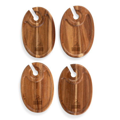 Cleveland Browns - Wine Appetizer Plate Set Of 4