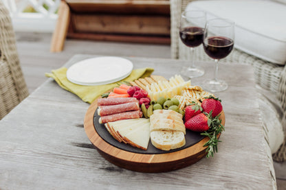 Rhode Island Rams - Insignia Acacia and Slate Serving Board with Cheese Tools