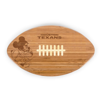 Houston Texans Mickey Mouse - Touchdown! Football Cutting Board & Serving Tray